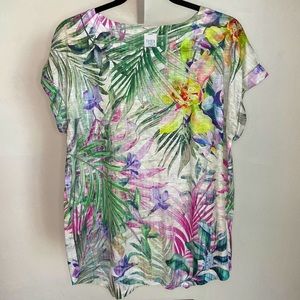 Tropical T-shirt w/ Crystals